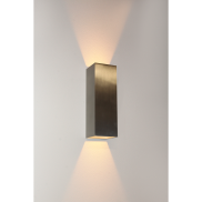 Artdelight Vegas - wandlamp - 8 x 8 x 25 cm - 2 x 4W dimbare LED incl. - IP65 - aluminium