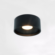 Artdelight Oran - plafondverlichting - Ø 12 x 5 cm - 10W dimbare LED incl. - IP54 - zwart