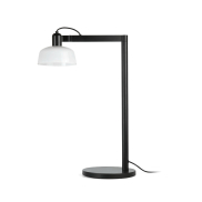 Faro Tatawin - tafellamp - 25 x 45,4 x 57,5 cm - zwart en melkglas