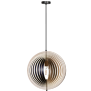 ETH Woody - hanglamp - Ø 43,5 x 200 cm - bruin en zwart
