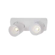 Artdelight Laguna - opbouwspot 2L - 22 x 8,5 x 9,5 cm - 2 x 6W dimbare LED incl. - wit