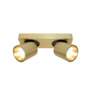 Artdelight Laguna - opbouwspot 2L - 22 x 8,5 x 9,5 cm - 2 x 6W dimbare LED incl. - goud geborsteld
