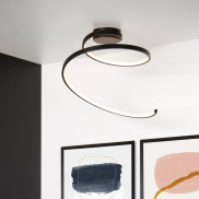 Lucide Maxence - Ø 46 x 35 cm - 24W LED incl. - 3 stappen dimbaar - zwart