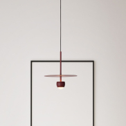 Nova Luce Edem - hanglamp - Ø 30 x 217 cm - 8W LED incl. - rood