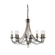 Searchlight Maypole - luster - Ø 60 x 100 cm - antiek messing