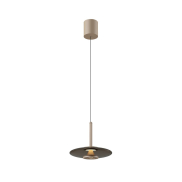 Artdelight Madison - hanglamp - Ø 22 x 200 cm - 11W dimbare LED incl. - champagne en koffie