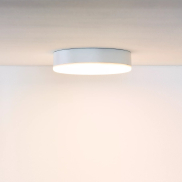 Lucide Ceres-LED - plafondlamp badkamer - Ø 21,5 x 5 cm - 30W dimbare LED incl. - IP44 - wit