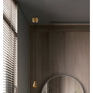 Nova Luce Irmos - hanglamp - Ø 6 x 191 cm - 5W LED incl. - mat goud
