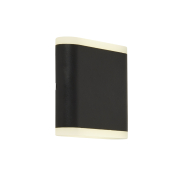 Searchlight Amble - buiten wandverlichting - 11,5 x 11 cm - 8W LED incl. - IP44 - zwart