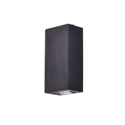 VK Lighting Spathi - wandverlichting - 4 x 7 x 12 cm - 6W LED incl. - IP54 - zwart