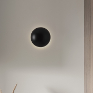 Nova Luce Iona - wandlamp - Ø 12,5 x 5 cm - 3W LED incl. - zandzwart