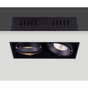 Artdelight Trofa - inbouwspot 2L - 195 x 95 mm, 197 x 97 mm inbouwmaat - zwart