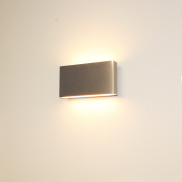 Artdelight Box - wandlamp - 17 x 9 x 4 cm - 2 x 6,5W dimbare LED incl. - IP54 - aluminium