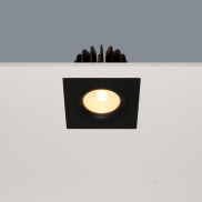 Artdelight Venice 2508 - inbouwspot - 80 x 80 mm, Ø 68 mm inbouwmaat - 8W dimbare LED incl. - IP44 - zwart