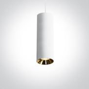 ONE Light Cylinder - hanglamp - Ø 7,5 x 224 cm - wit