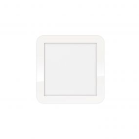ETH Anne Square - plafondverlichting - 22,5 x 22,5 x 2,7 cm - 3 stappen dimbaar - 12W LED incl. - IP44 - wit