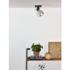 Lucide Concri-Led - opbouwspot 1L - 10 x 10 x 18 cm - 5W dimbare LED incl. - zwart