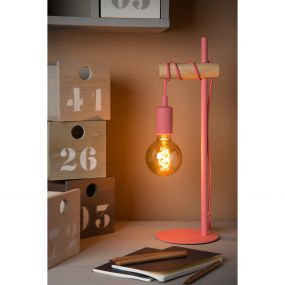 Lucide Pola - tafellamp - Ø 15 x 155 cm - roze