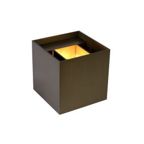 Lucide Xio - wandverlichting - 9,7 x 9,7 x 9,7 cm - 3,5W dimbare LED incl. - koffie