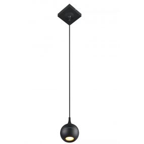 Lucide Favori - hanglamp - 10 x 10 x 145,5 cm - IP44 - zwart