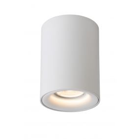 Lucide Bentoo Round - opbouwspot - Ø 8 x 11 cm - 4,5W dimbare LED incl. - wit