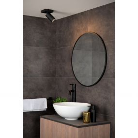 Lucide Taylor - opbouwspot 1L - 10 x 10 x 12,5 cm - 5W dimbare LED incl. - dim to warm - IP44 - zwart