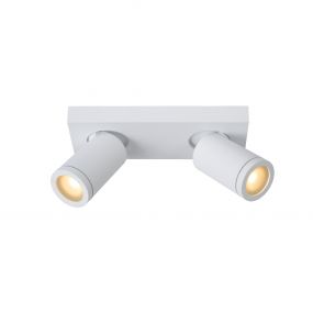 Lucide Taylor - opbouwspot 2L - 24 x 10 x 12,5 cm - 2 x 5W dimbare LED incl. - dim to warm - IP44 - wit