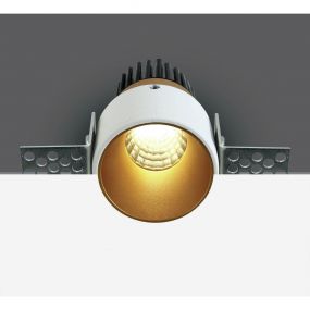 ONE Light - The Trimless Mini Range - inbouwspot - Ø 35 mm, Ø 40 mm inbouwmaat - 3W dimbare LED incl. - messing en wit