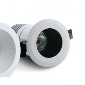 ONE Light COB Dark Light Range - inbouwspot - Ø 53 mm, Ø 42 mm inbouwmaat - 7W LED incl. - IP44 - wit