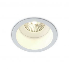 ONE Light COB Range - inbouwspot - Ø 78 mm, Ø 75 mm inbouwmaat - 7W LED incl. - IP54 - wit - warm witte lichtkleur