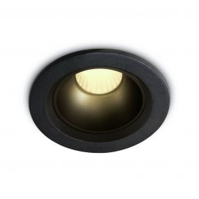 ONE Light Retro Dark Light Range - inbouwspot - Ø 75 mm, Ø 65 mm inbouwmaat - 7W LED incl. - zwart