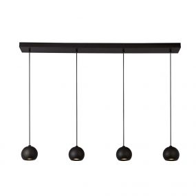 Searchlight Eindhoven - hanglamp - 125 x 12 x 200 cm - zand zwart