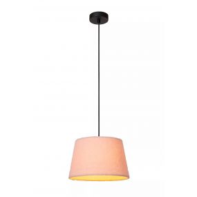 Lucide Woolly - hanglamp - Ø 28 x 150 cm - roze 