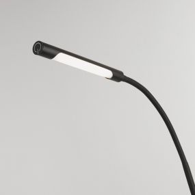 Searchlight Gooseneck - Oplaadbare leeslamp -  Ø 23 x 162 cm - 3W dimbare LED incl. - zwart