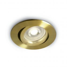 ONE Light Round Clip In Range - inbouwspot - Ø 84 mm, Ø 72 mm inbouwmaat - geborsteld messing