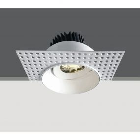 ONE Light Trimless COB Range - inbouwspot - 120 x 120 mm, Ø 96 mm inbouwmaat - 7W dimbare LED incl. - IP54 - wit