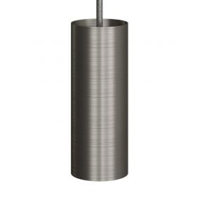 Creative Cables Tube - hanglamp 1L - Ø 12,5 x Ø 6 x 190 cm - geborsteld titanium