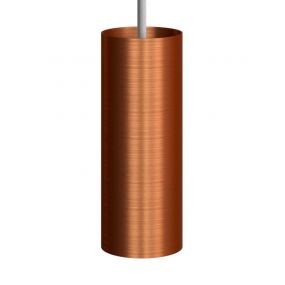 Creative Cables Tube - hanglamp 1L - Ø 12,5 x Ø 6 x 190 cm - geborsteld koper
