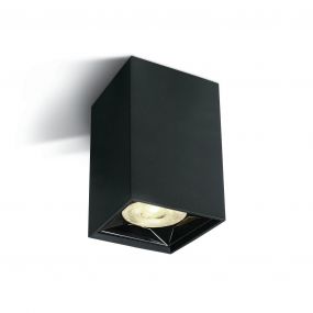 ONE Light Mirror Square Boxes - opbouwspot 1L - 4,9 x 4,9 x 8,2 cm - 6W LED incl. - zwart