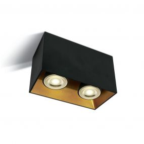 ONE Light GU10 Decorative Square Cylinders - plafondverlichting - 16,5 x 8,3 x 9,4 cm - zwart