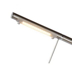 Lucide Bergaled - staanlamp - 170 cm - 6W dimbare LED incl. - satijn chroom