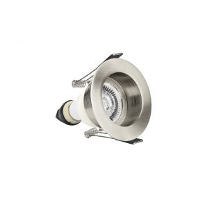 Integral LED Milaan - inbouwspot - Ø 85 mm, Ø 70 mm inbouwmaat - IP65 - satijn nikkel 
