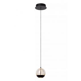 Lucide Sentubal - hanglamp - Ø 14 x 150 cm - 6,3W LED incl. - zwart