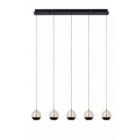 Lucide Dilenko 5L - hanglamp - 84 x 10 x 150 cm - 5x 5,3W LED incl. - messing