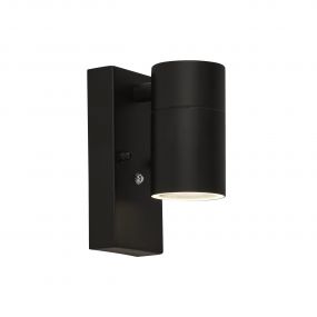 Searchlight Outdoor - buiten wandverlichting met dag/nacht sensor - 7 x 15 cm - IP44 - zwart