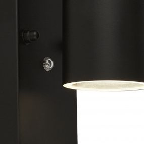 Searchlight Outdoor - buiten wandverlichting met dag/nacht sensor - 7 x 15 cm - IP44 - zwart