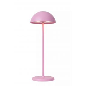 Lucide Joy - oplaadbare tafellamp - Ø 12 x 32 cm - 1,5W dimbare LED incl. - IP54 - roze