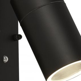 Searchlight Outdoor - buiten wandverlichting met dag/nacht sensor - 7 x 15 cm - IP44 - zwart