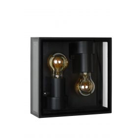 Lucide Dukan - plafond/wandverlichting - 22 x 8,7 x 22 cm - IP65 - zwart