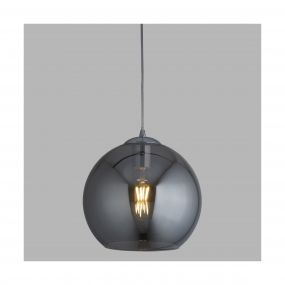Searchlight Balls - hanglamp - Ø 35 x 120 cm - gerookt glas
